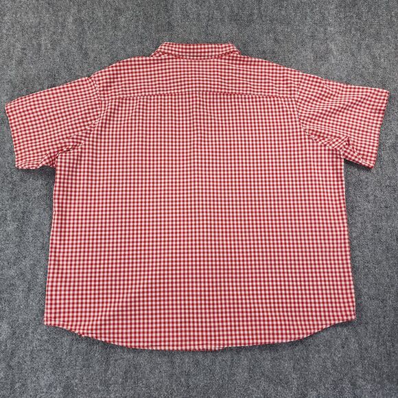 Columbia Shirt Mens 4X Red Plaid Rapid Rivers II Short Sleeve Button Regular Fit - Picture 3 of 15